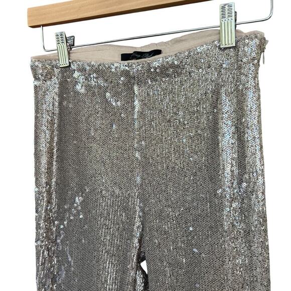 Honey Punch Women's Gold Sequin Pants Size Medium 29.5" Inseam - Picture 4 of 7